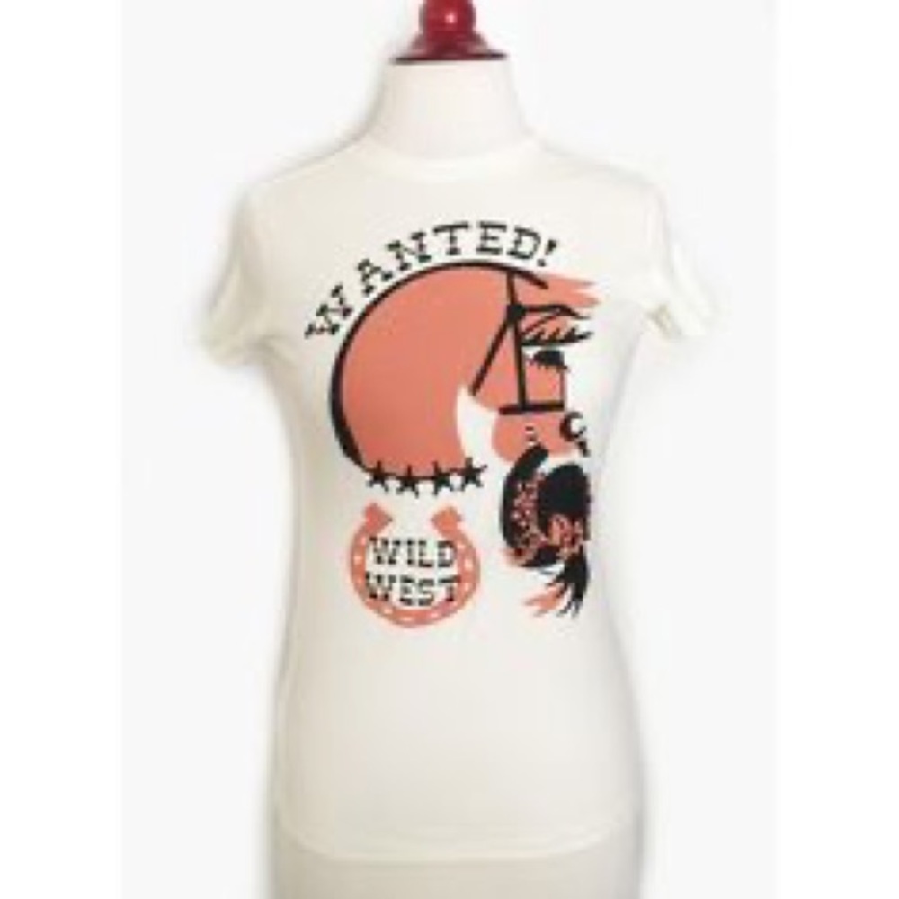 EUC LARGE Miss Ladybug “Wanted” tee